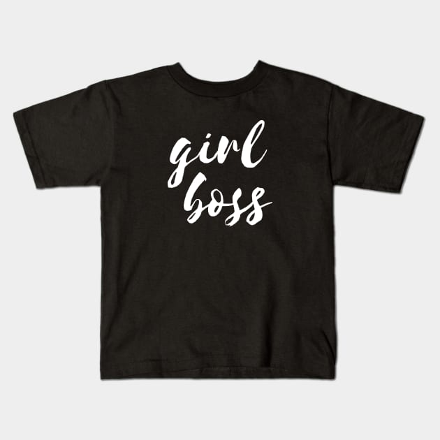 Girl boss Kids T-Shirt by LemonBox